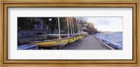 Framed Sailboats in a row, University of Wisconsin, Madison, Dane County, Wisconsin, USA