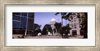 Framed Government building in a city, Wisconsin State Capitol, Madison, Wisconsin, USA