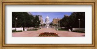 Framed Footpath leading toward a government building, Wisconsin State Capitol, Madison, Wisconsin, USA
