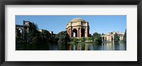 Framed Reflection of an art museum in water, Palace Of Fine Arts, Marina District, San Francisco, California, USA