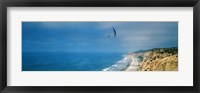 Framed Paragliders over the coast, La Jolla, San Diego, California, USA