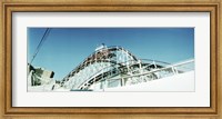 Framed Low angle view of a rollercoaster, Coney Island Cyclone, Coney Island, Brooklyn, New York City, New York State, USA
