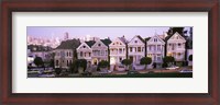 Framed Row houses in a city, Postcard Row, The Seven Sisters, Painted Ladies, Alamo Square, San Francisco, California