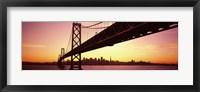 Framed Sunset over San Francisco Bay, San Francisco, California, USA