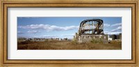 Framed Abandoned rollercoaster in an amusement park, Coney Island, Brooklyn, New York City, New York State, USA