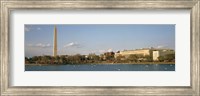 Framed Monument at the riverside, Washington Monument, Potomac River, Washington DC, USA