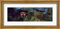 Framed Pagodas in a park, Japanese Tea Garden, Golden Gate Park, Asian Art Museum, San Francisco, California, USA