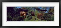 Framed Pagodas in a park, Japanese Tea Garden, Golden Gate Park, Asian Art Museum, San Francisco, California, USA