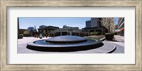 Framed Plaza De Cesar Chavez Fountain, Downtown San Jose