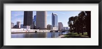 Framed Buildings viewed from the riverside, Hillsborough River, University Of Tampa, Tampa, Hillsborough County, Florida, USA