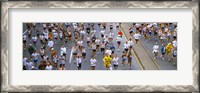 Framed People running in a marathon, Chicago Marathon, Chicago, Illinois, USA