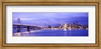 Framed Bay Bridge at Dusk, San Francisco, California