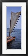 Framed Canoe in the sea, Honolulu, Pu'uhonua o Honaunau National Historical Park, Honaunau, Hawaii, USA