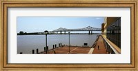 Framed Bridge across a river, Crescent City Connection Bridge, Mississippi River, New Orleans, Louisiana, USA
