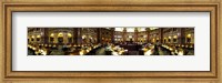 Framed Interiors of the main reading room of a library, Library Of Congress, Washington DC, USA