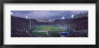 Framed Spectators watching baseball match, Los Angeles Dodgers, Los Angeles Memorial Coliseum, Los Angeles, California