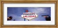 Framed Low angle view of Welcome sign, Las Vegas, Nevada, USA