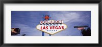 Framed Low angle view of Welcome sign, Las Vegas, Nevada, USA