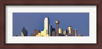 Framed Dallas Skyline with Skyscrapers