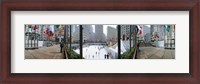 Framed 360 degree view of a city, Rockefeller Center, Manhattan, New York City, New York State, USA