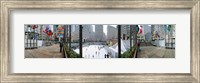 Framed 360 degree view of a city, Rockefeller Center, Manhattan, New York City, New York State, USA