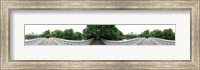 Framed 360 degree view of a footbridge in an urban park, Bow Bridge, Central Park, Manhattan, New York City, New York State, USA
