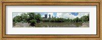 Framed 360 degree view of a pond in an urban park, Central Park, Manhattan, New York City, New York State, USA