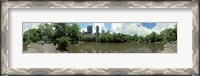 Framed 360 degree view of a pond in an urban park, Central Park, Manhattan, New York City, New York State, USA