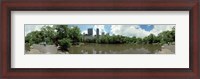 Framed 360 degree view of a pond in an urban park, Central Park, Manhattan, New York City, New York State, USA