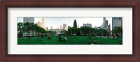 Framed 360 degree view of a public park, Bryant Park, Manhattan, New York City, New York State, USA