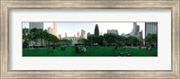 Framed 360 degree view of a public park, Bryant Park, Manhattan, New York City, New York State, USA