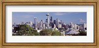 Framed City viewed from Queen Anne Hill, Space Needle, Seattle, King County, Washington State, USA 2010