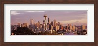 Framed Seattle skyline, King County, Washington State, USA 2010