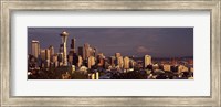 Framed View of Space Needle and surrounding buildings, Seattle, King County, Washington State, USA 2010