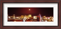 Framed Moon Over Las Vegas at Night