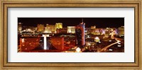 Framed Las Vegas Skyline Lit Up at Night