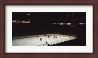 Framed Group of people playing ice hockey, Chicago, Illinois, USA