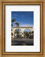 Framed Entrance gate to a studio, Paramount Studios, Melrose Avenue, Hollywood, Los Angeles, California, USA