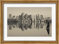 Framed Reflection of buildings in water, Boston, Massachusetts, USA