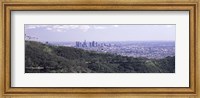 Framed Aerial view of Los Angeles from Griffith Park Observatory