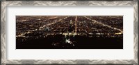 Framed Aerial view of a cityscape, Griffith Park Observatory, Los Angeles, California, USA