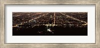 Framed Aerial view of a cityscape, Griffith Park Observatory, Los Angeles, California, USA