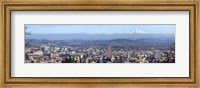 Framed Buildings in a city viewed from Pittock Mansion, Portland, Multnomah County, Oregon, USA 2010