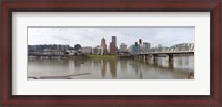 Framed Buildings at the waterfront, Willamette River, Portland, Multnomah County, Oregon, USA 2010