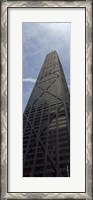 Framed Low angle view of a building, Hancock Building, Chicago, Cook County, Illinois, USA