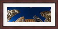 Framed Low angle view of high-rise buildings at dusk, San Francisco, California, USA