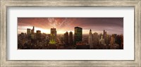 Framed Sunset cityscape Chicago IL USA