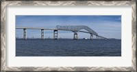 Framed Bridge across a river, Francis Scott Key Bridge, Patapsco River, Baltimore, Maryland, USA