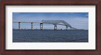 Framed Bridge across a river, Francis Scott Key Bridge, Patapsco River, Baltimore, Maryland, USA