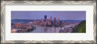 Framed City viewed from the West End at Sunset, Pittsburgh, Allegheny County, Pennsylvania, USA 2009